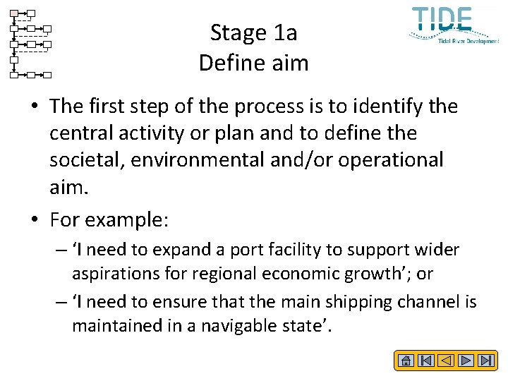 Stage 1 a Define aim • The first step of the process is to