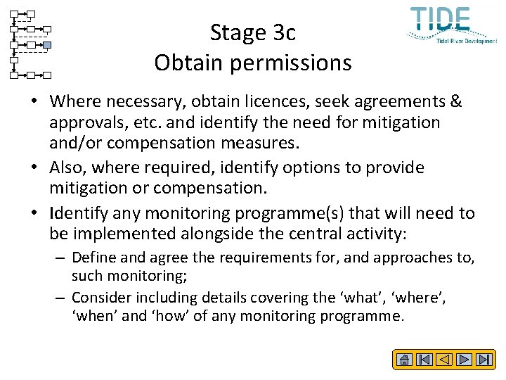 Stage 3 c Obtain permissions • Where necessary, obtain licences, seek agreements & approvals,