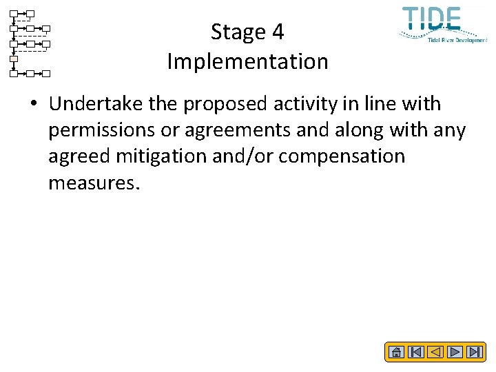 Stage 4 Implementation • Undertake the proposed activity in line with permissions or agreements