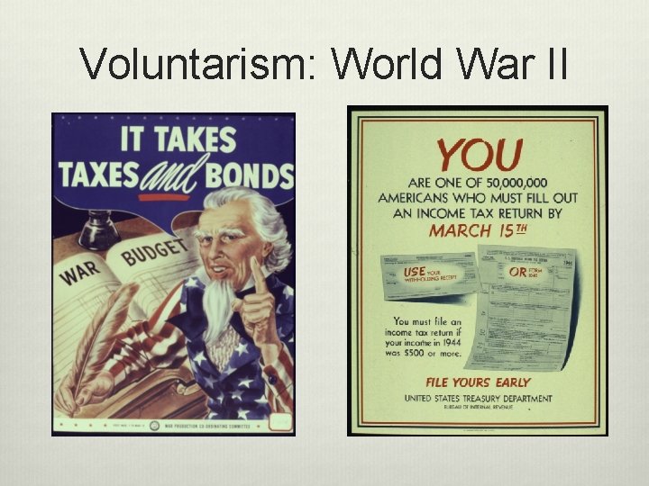 Voluntarism: World War II 