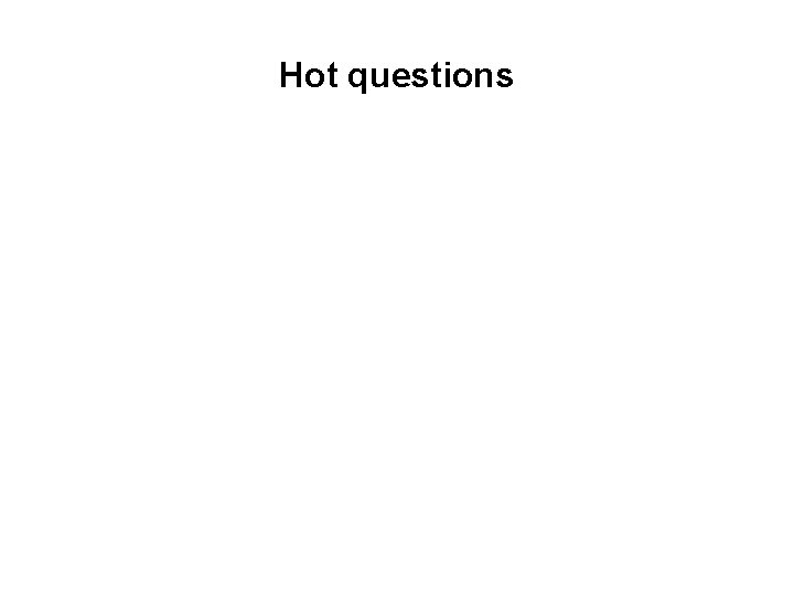 Hot questions 