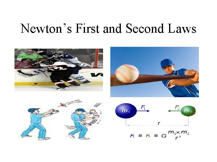 Newton’s First and Second Laws Newton’s First and Second Laws