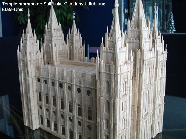 Temple mormon de Salt Lake City dans l'Utah aux États-Unis. 