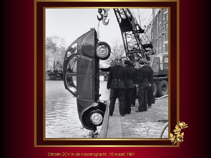 Citroën 2 CV in de Keizersgracht, 15 maart 1961 