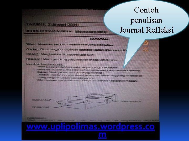 Contoh penulisan Journal Refleksi www. uplipolimas. wordpress. co m 