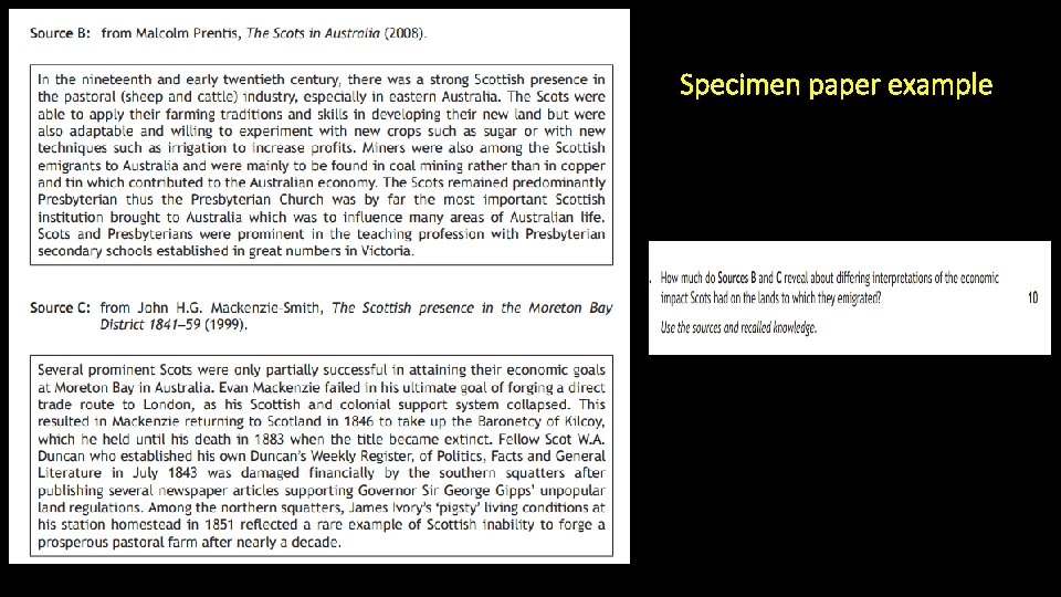 Specimen paper example Specimen paper example