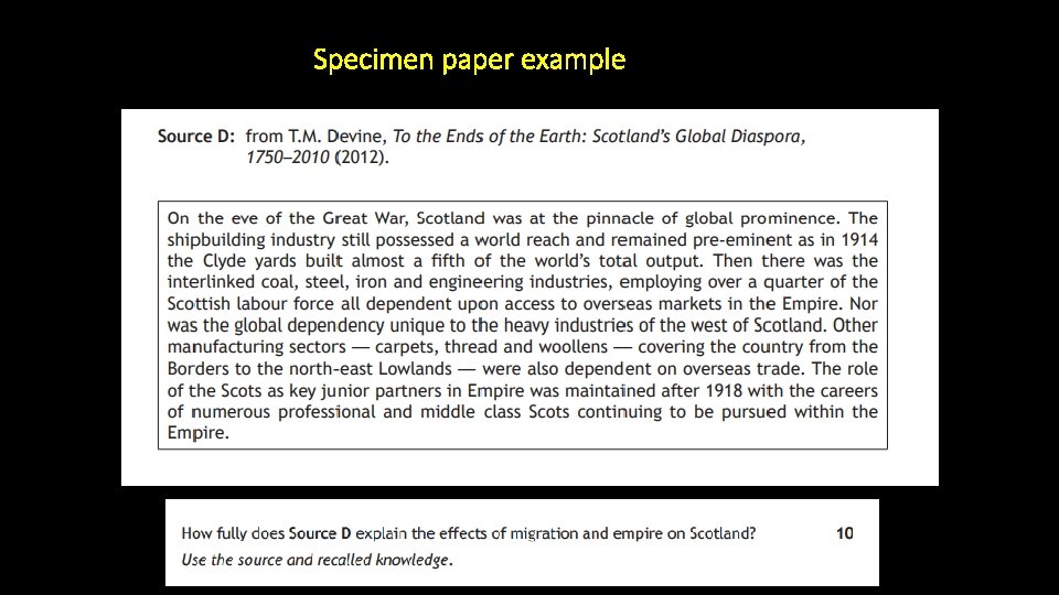 Specimen paper example Specimen paper example