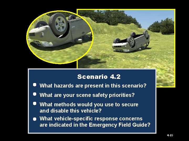 Scenario 4. 2 What hazards are present in this scenario? What are your scene