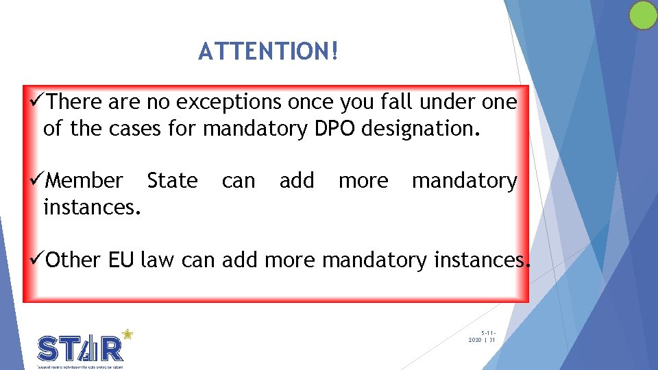 ATTENTION! üThere are no exceptions once you fall under one of the cases for