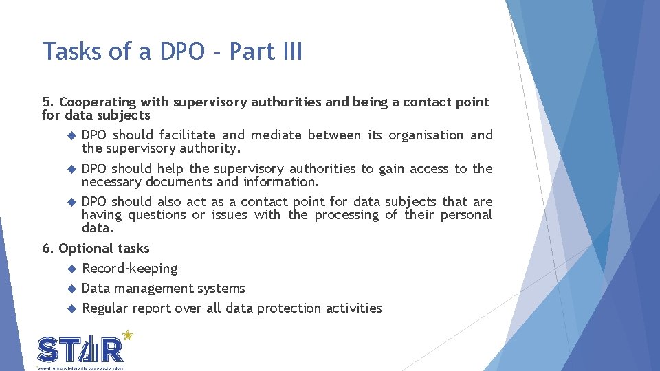 Tasks of a DPO – Part III 5. Cooperating with supervisory authorities and being