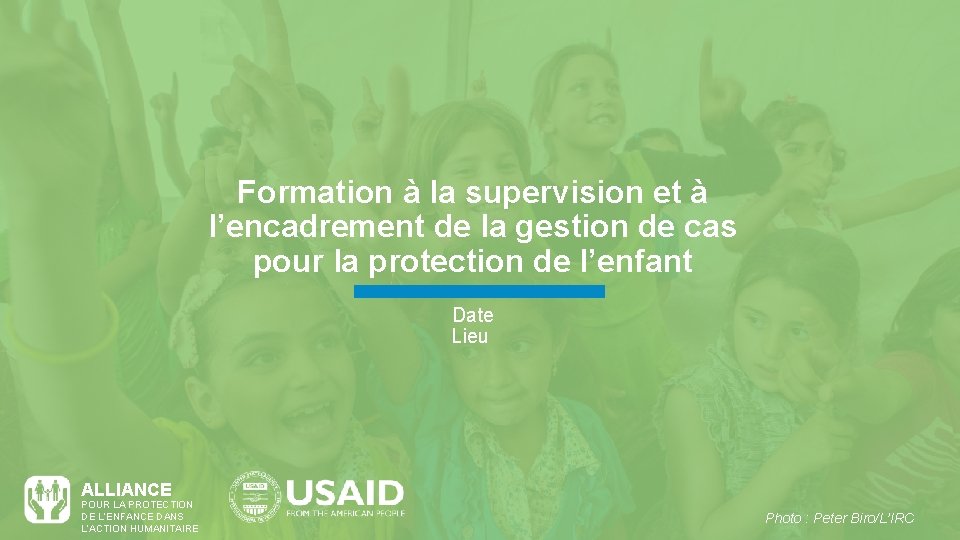 Formation à la supervision et à l’encadrement de la gestion de cas pour la