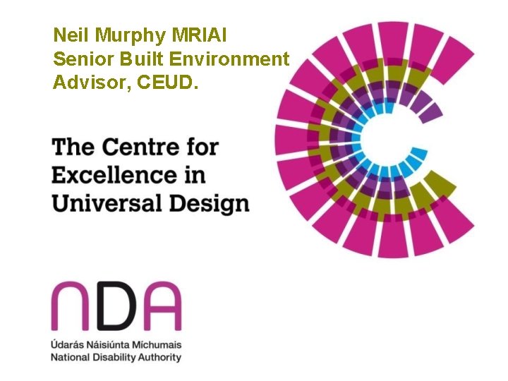 Neil Murphy MRIAI Senior Built Environment Advisor, CEUD. 