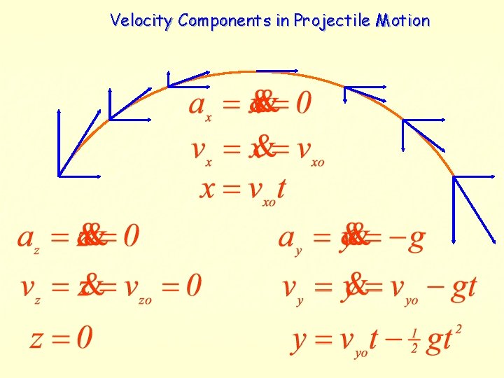 Velocity Components in Projectile Motion 