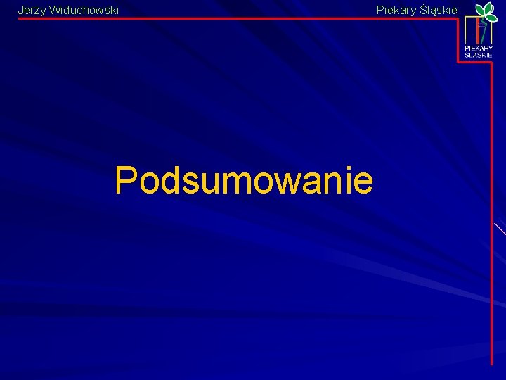 Jerzy Widuchowski Piekary Śląskie Podsumowanie 
