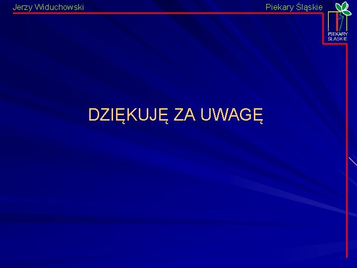 Jerzy Widuchowski Piekary Śląskie DZIĘKUJĘ ZA UWAGĘ 