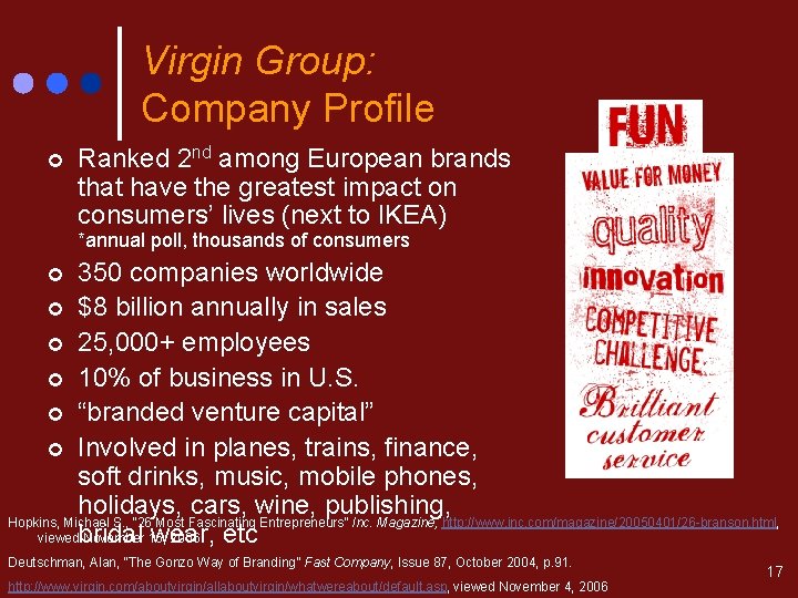 Virgin Group: Company Profile ¢ Ranked 2 nd among European brands that have the