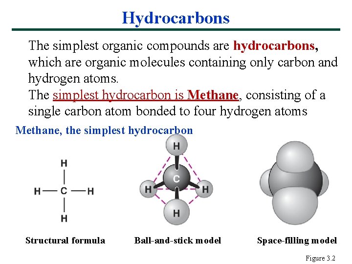 Hydrocarbons The simplest organic compounds are hydrocarbons, which are organic molecules containing only carbon