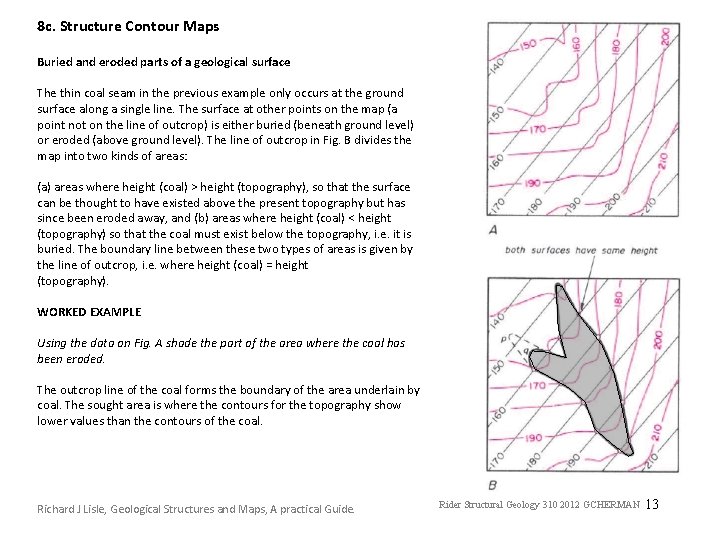 8 c. Structure Contour Maps Buried and eroded parts of a geological surface The