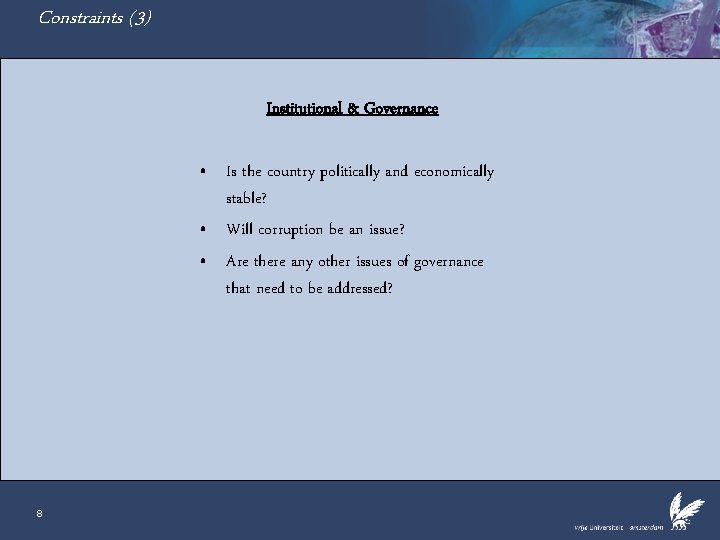 Institute For Environmental Studies Ivm Political Feasibility Assessment
