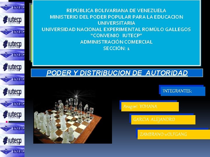 REPÚBLICA BOLIVARIANA DE VENEZUELA MINISTERIO DEL PODER POPULAR PARA LA EDUCACION UNIVERSITARIA UNIVERSIDAD NACIONAL