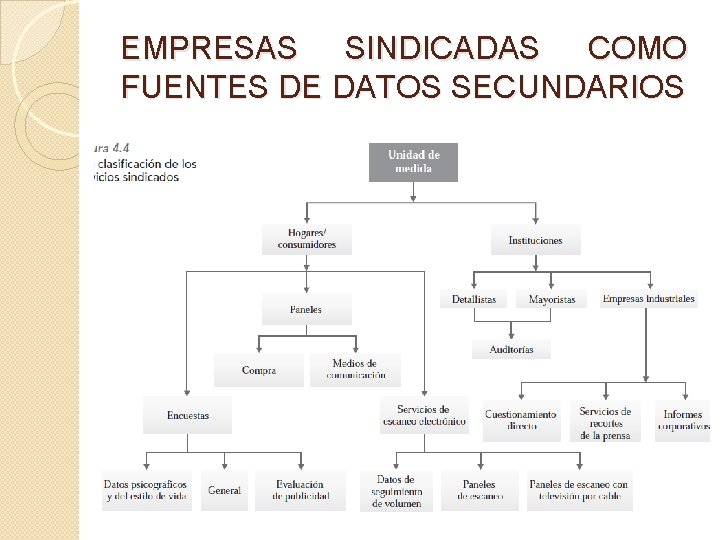 EMPRESAS SINDICADAS COMO FUENTES DE DATOS SECUNDARIOS 