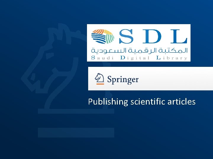 Publishing scientific articles 