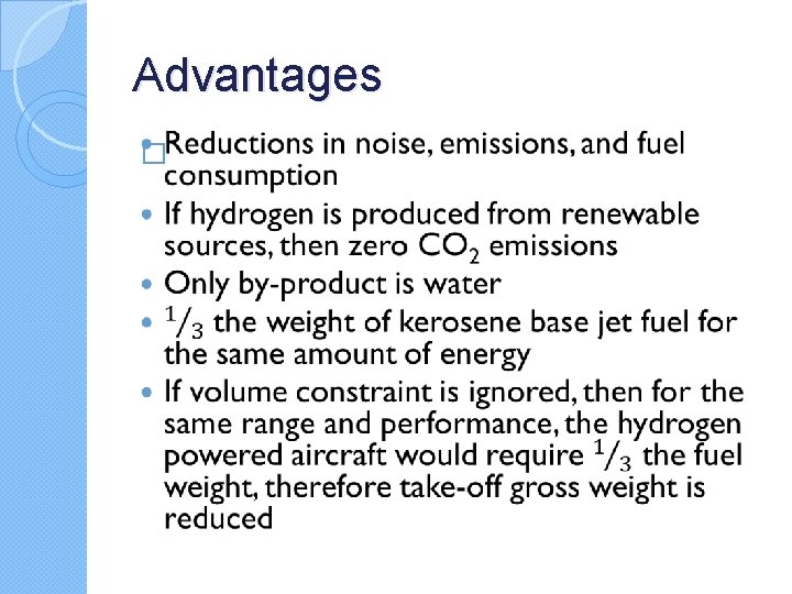 Advantages � 
