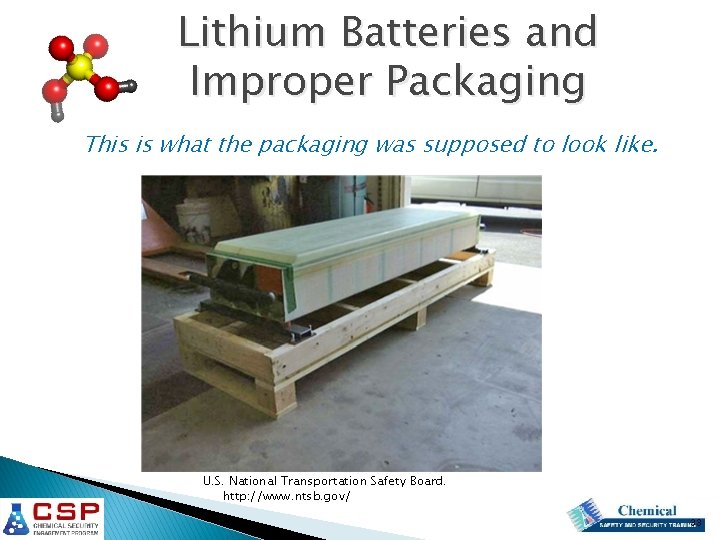 Lithium Batteries and Improper Packaging This is what the packaging was supposed to look Lithium Batteries and Improper Packaging This is what the packaging was supposed to look