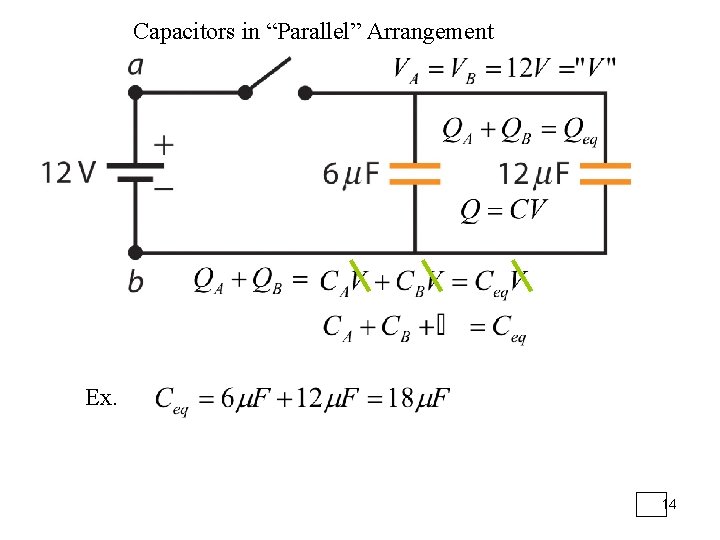 Capacitors in “Parallel” Arrangement Ex. 14 