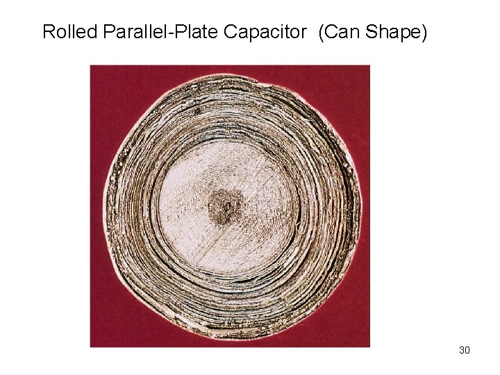 Rolled Parallel-Plate Capacitor (Can Shape) 30 