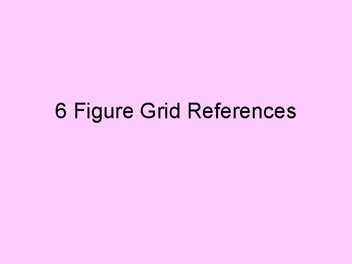 6 Figure Grid References 