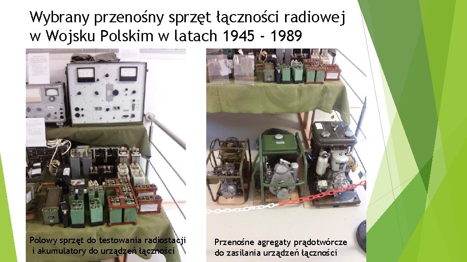 Wybrany przenośny sprzęt łączności radiowej w Wojsku Polskim w latach 1945 - 1989 Polowy