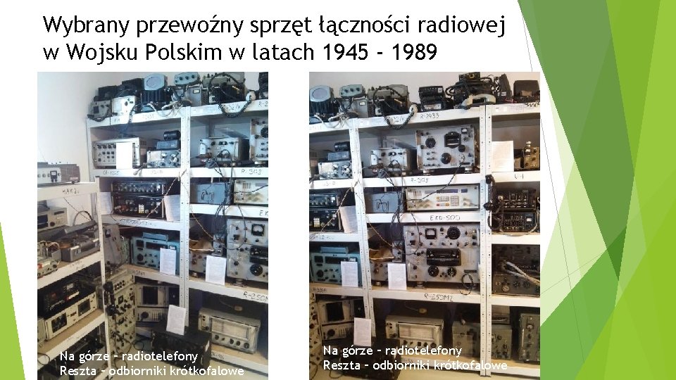 Wybrany przewoźny sprzęt łączności radiowej w Wojsku Polskim w latach 1945 - 1989 Na