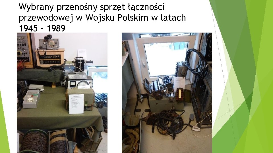 Wybrany przenośny sprzęt łączności przewodowej w Wojsku Polskim w latach 1945 - 1989 