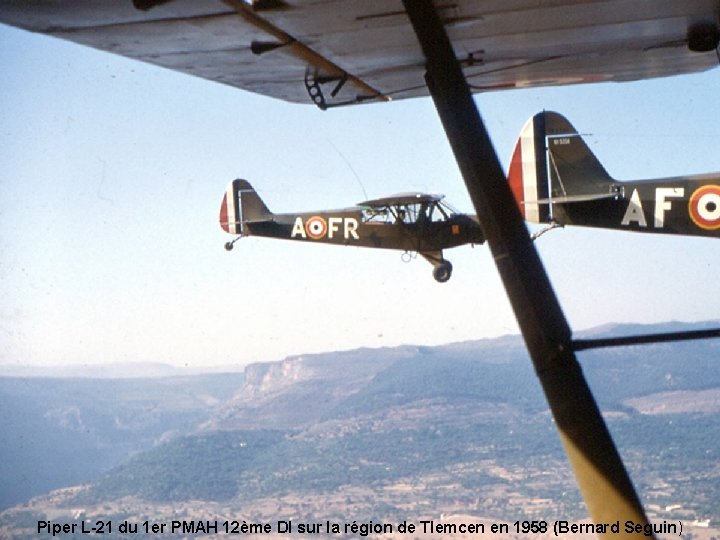 Piper L-21 du 1 er PMAH 12ème DI sur la région de Tlemcen en