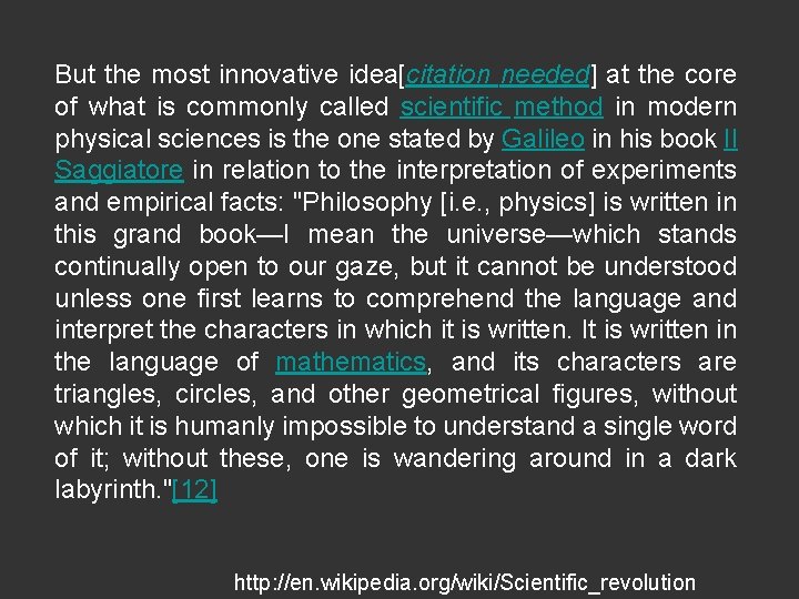 But the most innovative idea[citation needed] at the core of what is commonly called