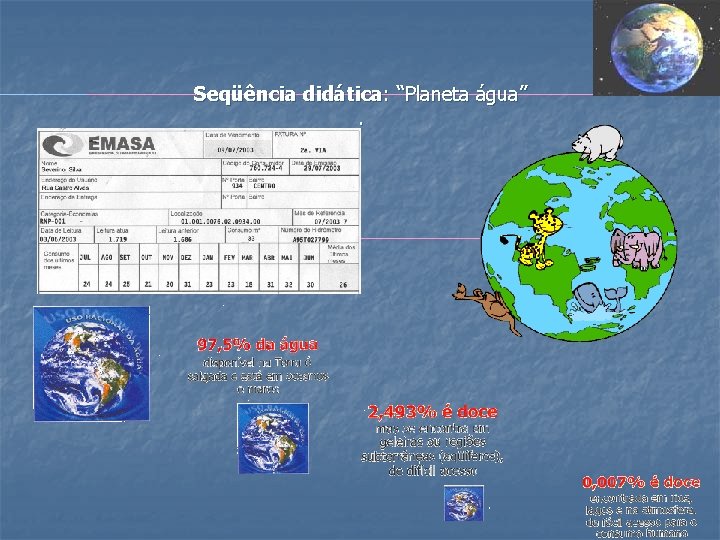 Seqüência didática: “Planeta água”. 