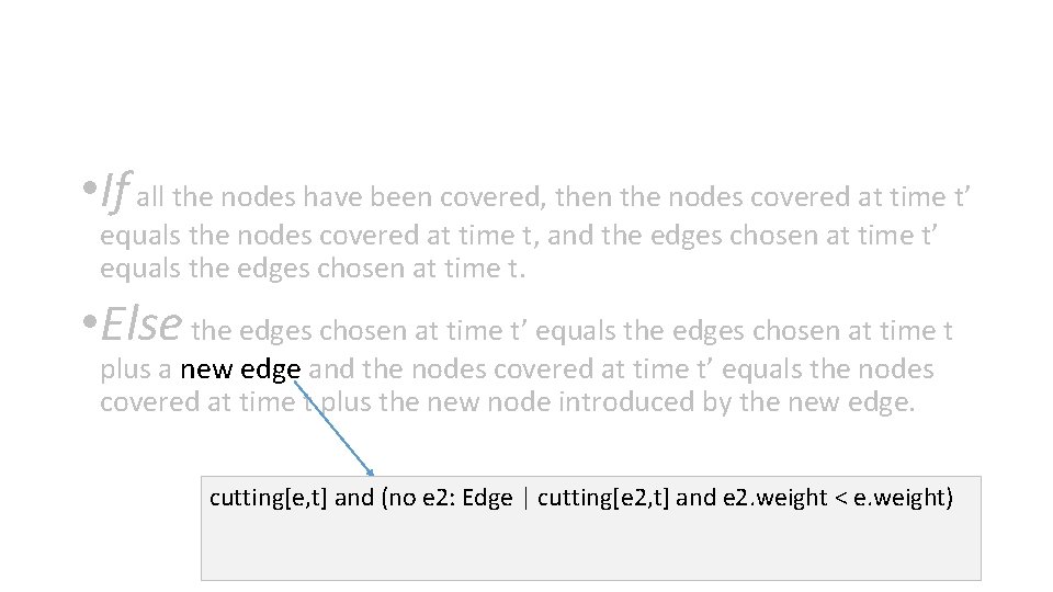  • If all the nodes have been covered, then the nodes covered at