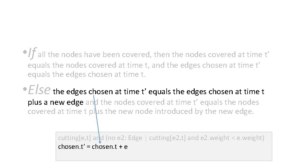  • If all the nodes have been covered, then the nodes covered at