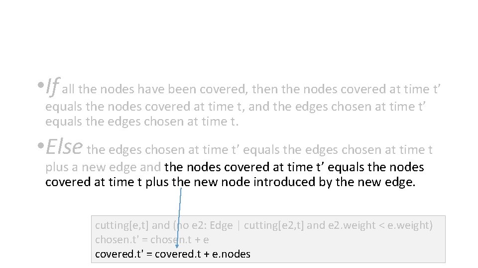  • If all the nodes have been covered, then the nodes covered at