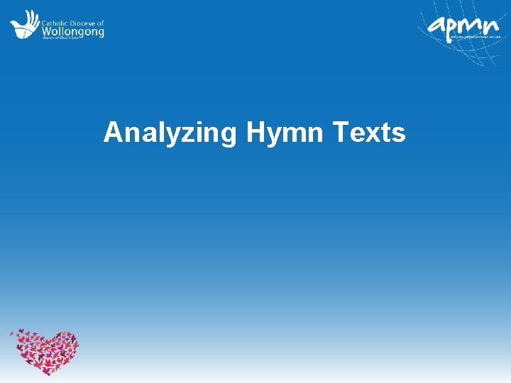 Analyzing Hymn Texts 