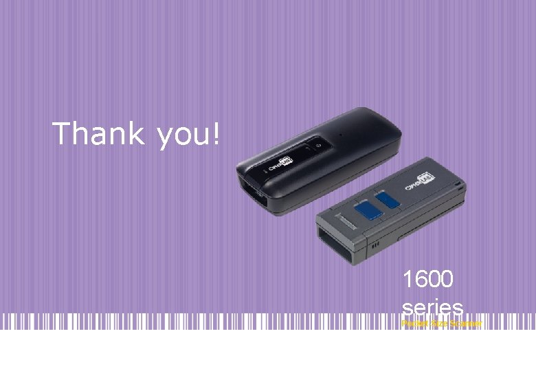 1600 series Pocket-Size Scanner Thank you! 1600 series Pocket-Size Scanner 