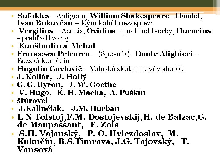  • Sofokles – Antigona, William Shakespeare – Hamlet, Ivan Bukovčan – Kým kohút