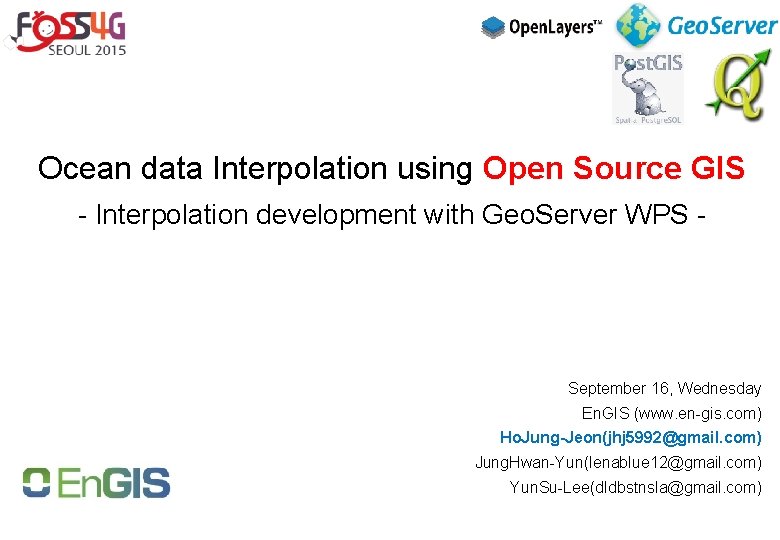 Ocean data Interpolation using Open Source GIS - Interpolation development with Geo. Server WPS