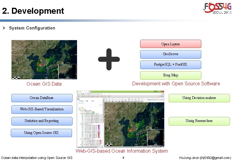 2. Development Ø System Configuration Open Layers Geo. Server Postgre. SQL + Post. GIS