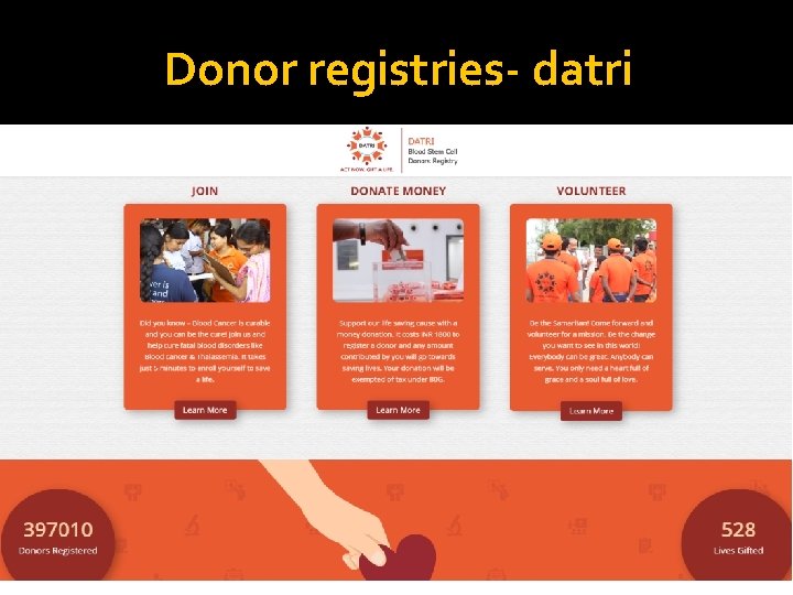 Donor registries- datri 