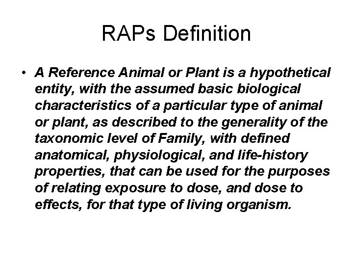 Environmental Protection the Concept and Use of Reference