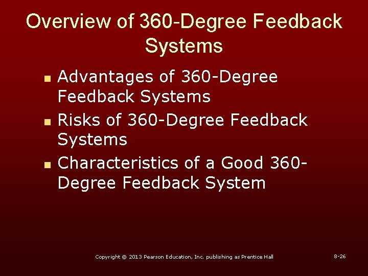 Overview of 360 -Degree Feedback Systems n n n Advantages of 360 -Degree Feedback