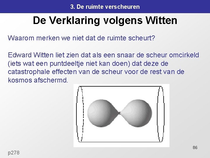 3. De ruimte verscheuren De Verklaring volgens Witten Waarom merken we niet dat de 3. De ruimte verscheuren De Verklaring volgens Witten Waarom merken we niet dat de