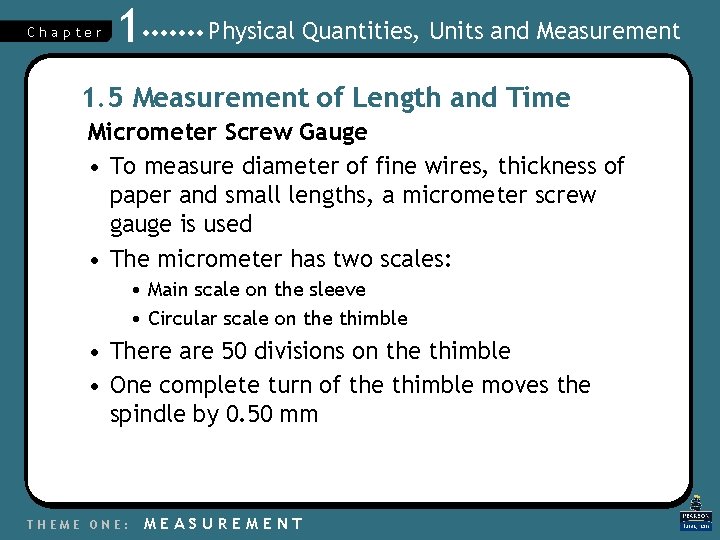 Chapter 1 Physical Quantities, Units and Measurement 1. 5 Measurement of Length and Time